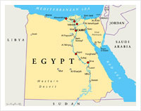 Our Branches on Egypt Map